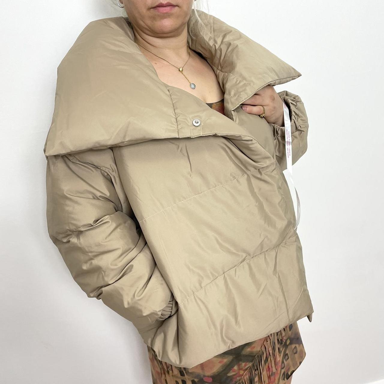 Missguided Clothing Missguided Hooded Padded Jacket In Stone