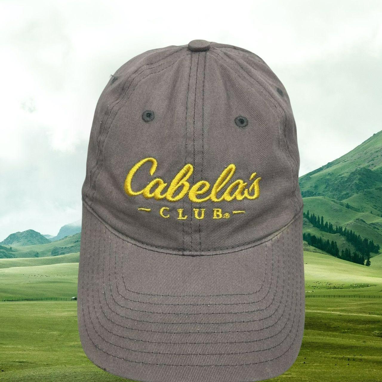 Cabela's Club Mens Baseball Cap Gray Yellow... Depop