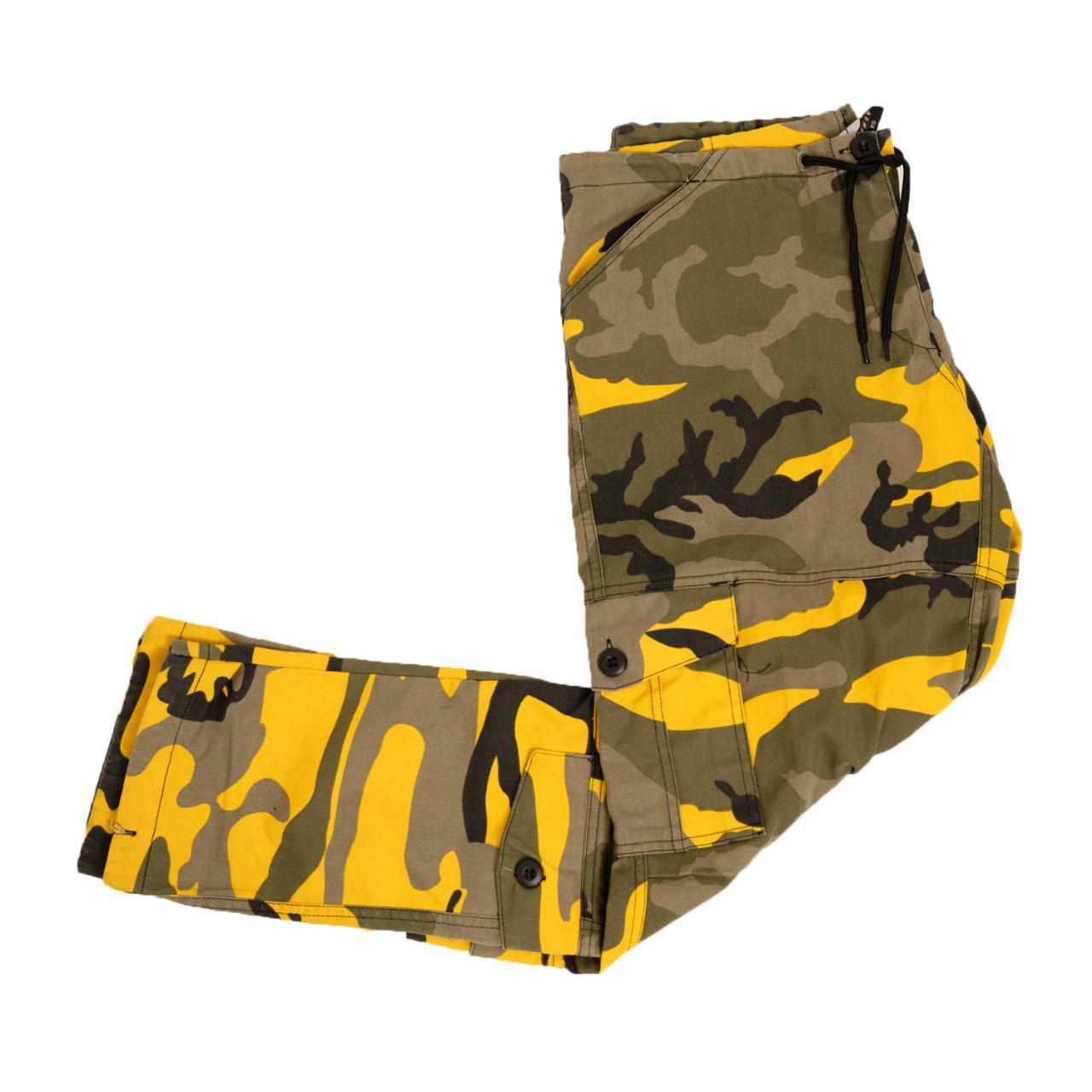 Green and yellow camo sales pants