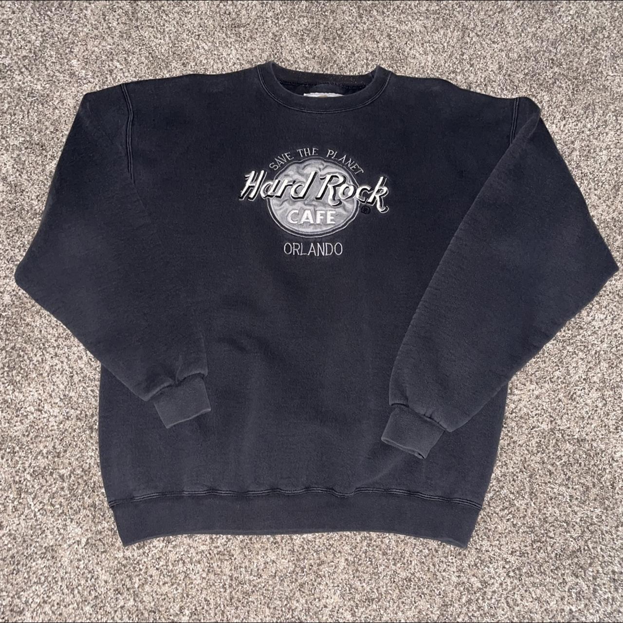 Vintage hard rock crewneck sweatshirt size large - Depop