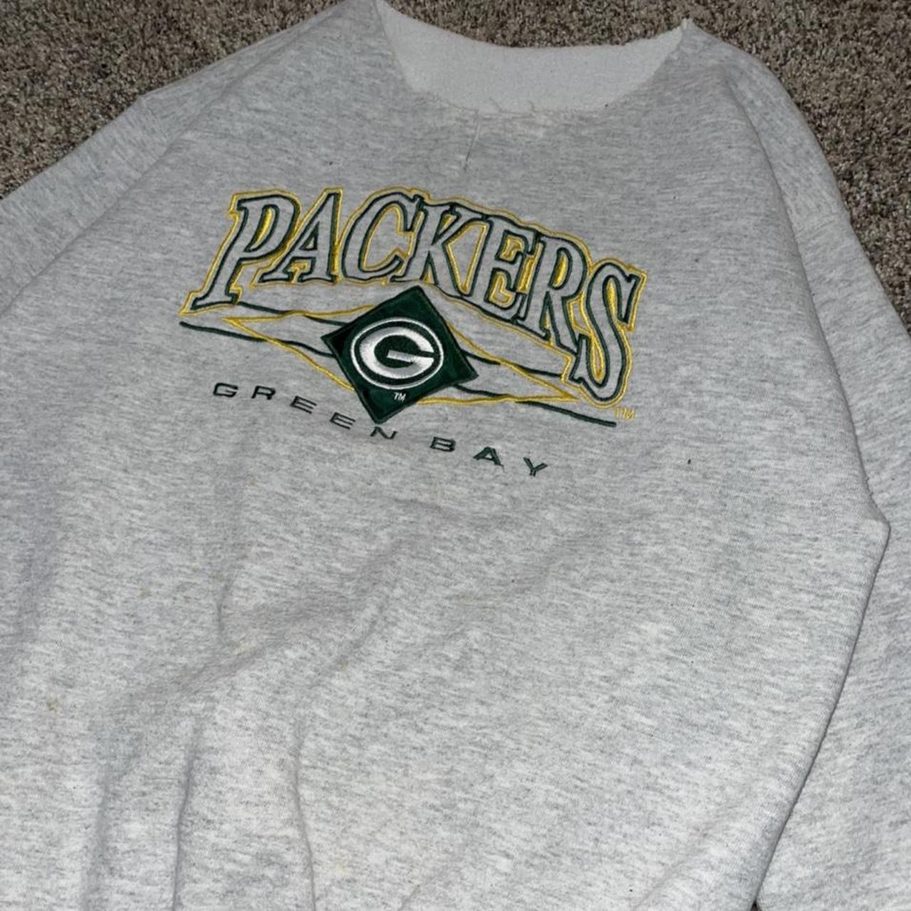 Green Bay Packers Logo 7 Sweatshirt 1980s or Early - Depop