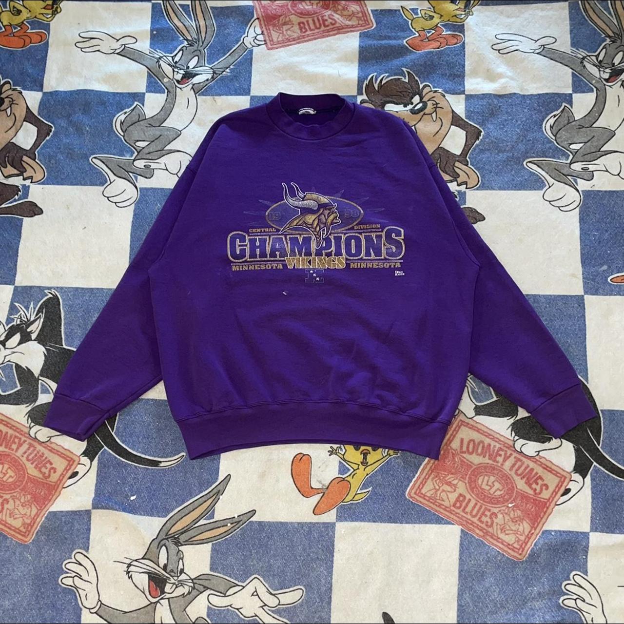 Vintage Minnesota Vikings crew neck sweater •size - Depop