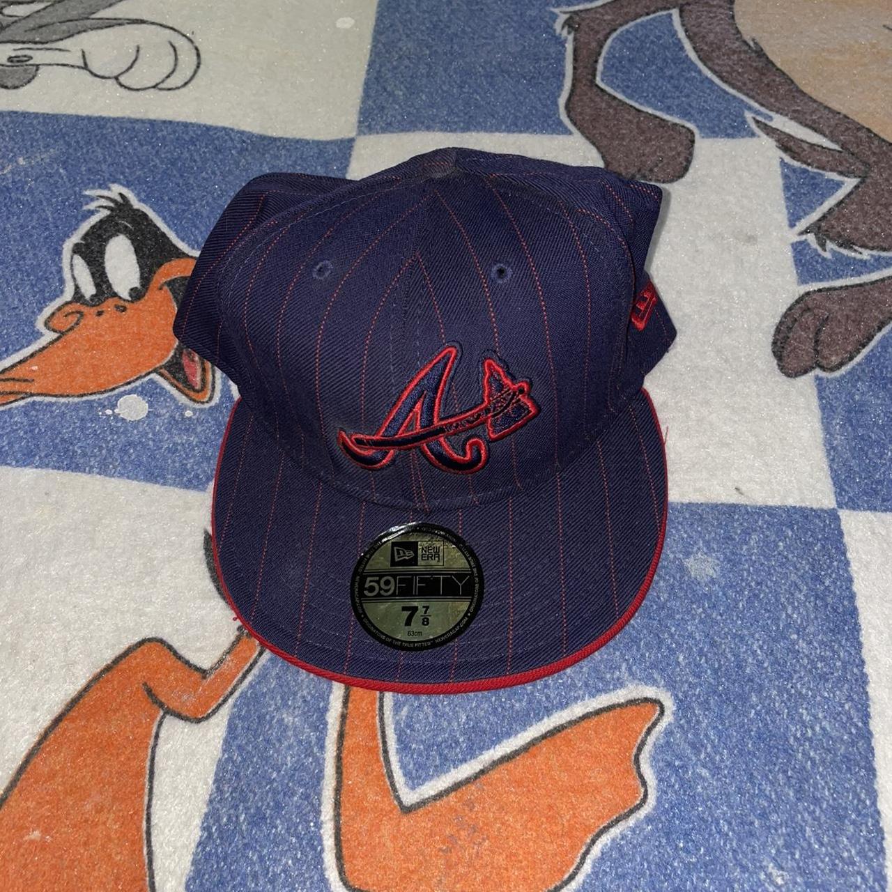 Atlanta Braves 7 3/8 fitted purple & light blue - Depop