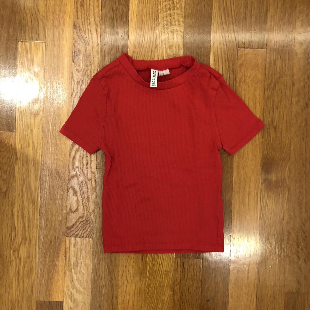 ️ red baby tee ️ in perfect condition and no flaws... - Depop
