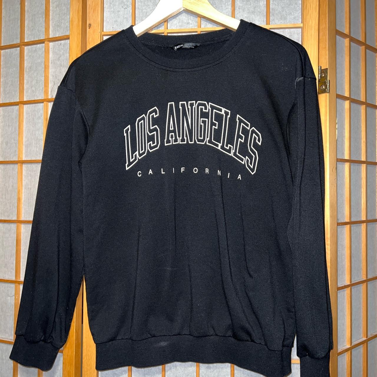 SHEIN Los Angeles Graphic Long Sleeve Pullover for Women