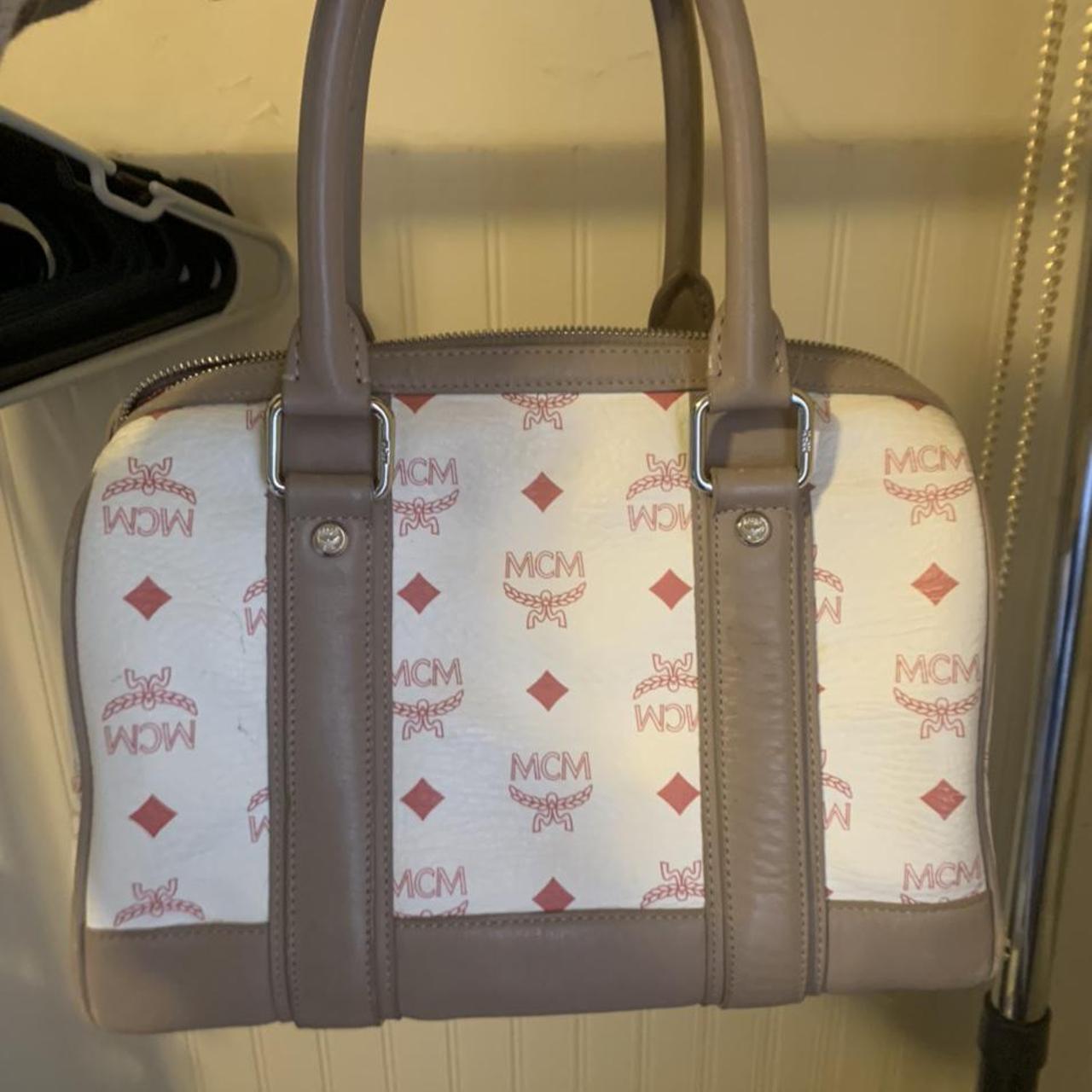 Real MCM bag (pink/grey/white) used w minor wear... Depop