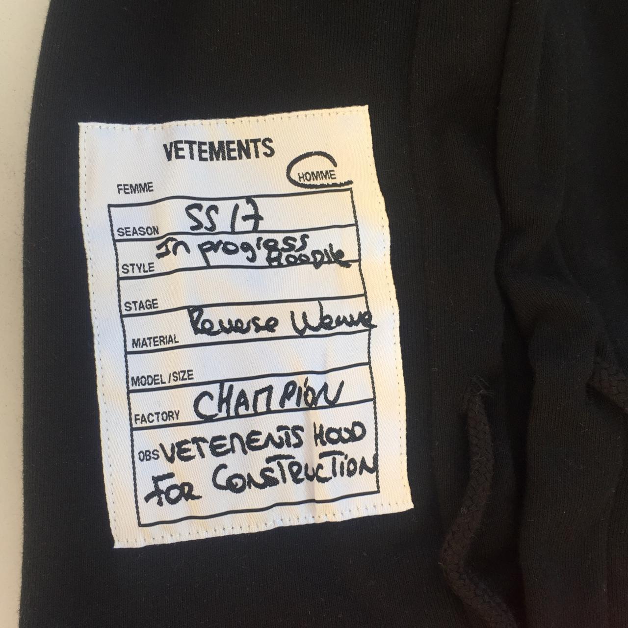 Vetements x Champion Antwerpen Hoodie, Black/Red,