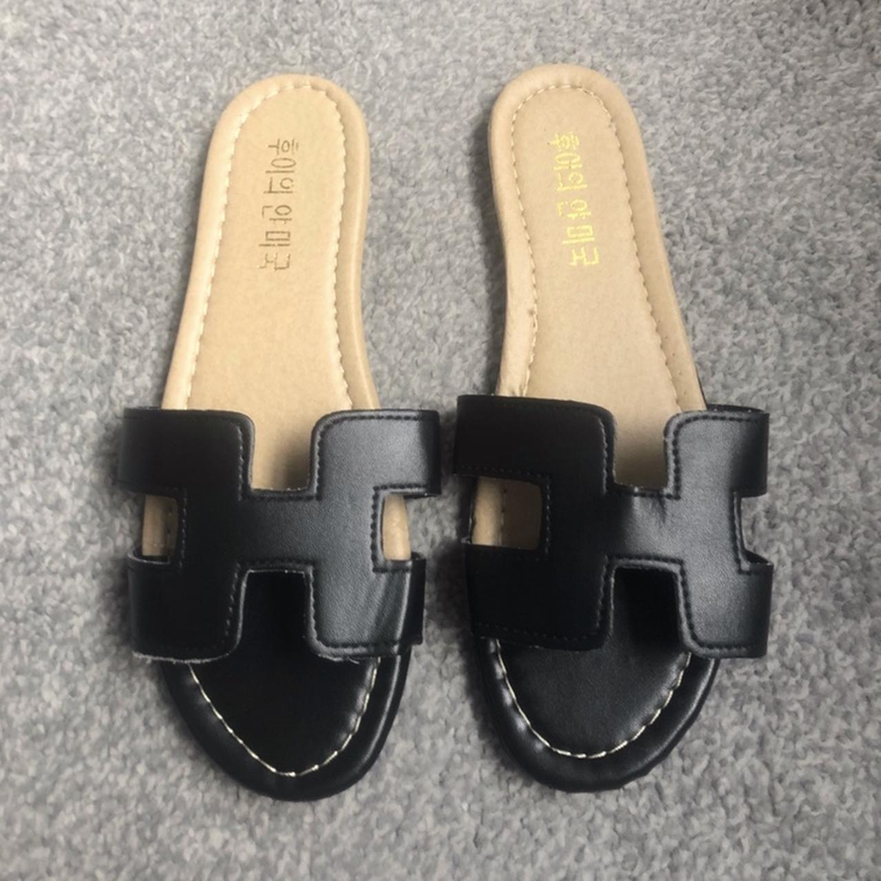 Brand new black H sandals 😍😍 Perfect summer item... - Depop