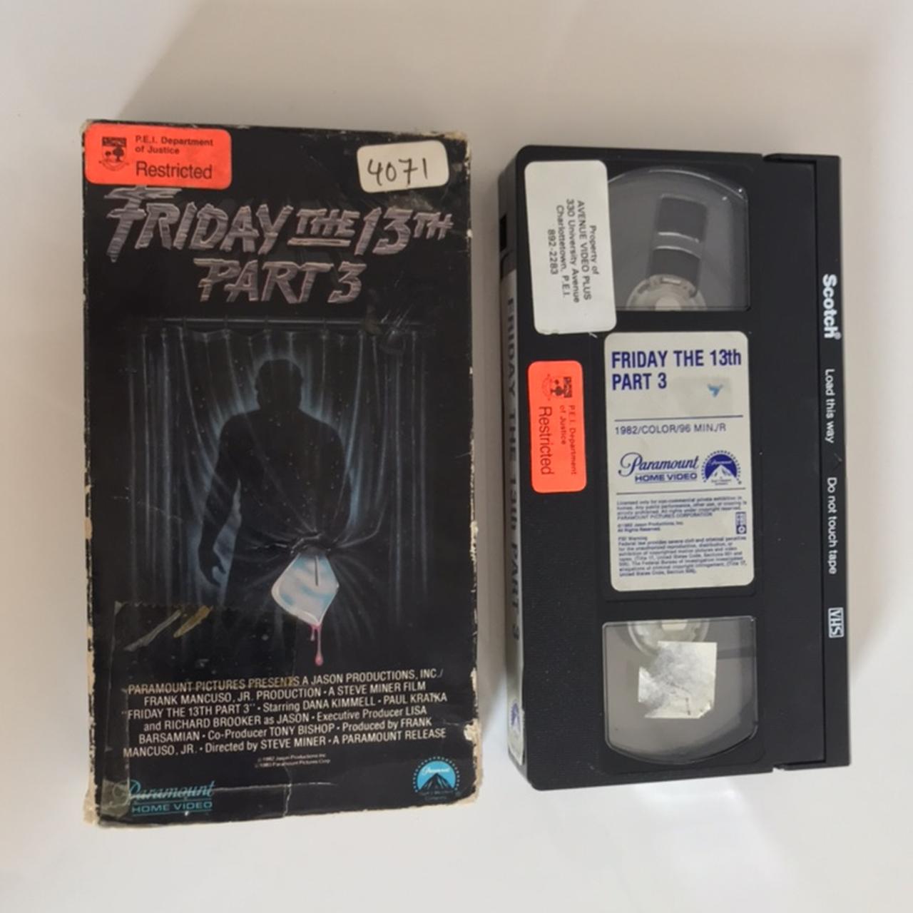 Friday The 13th 3 Pack Vhs Part 3 Part 6 Jason Depop