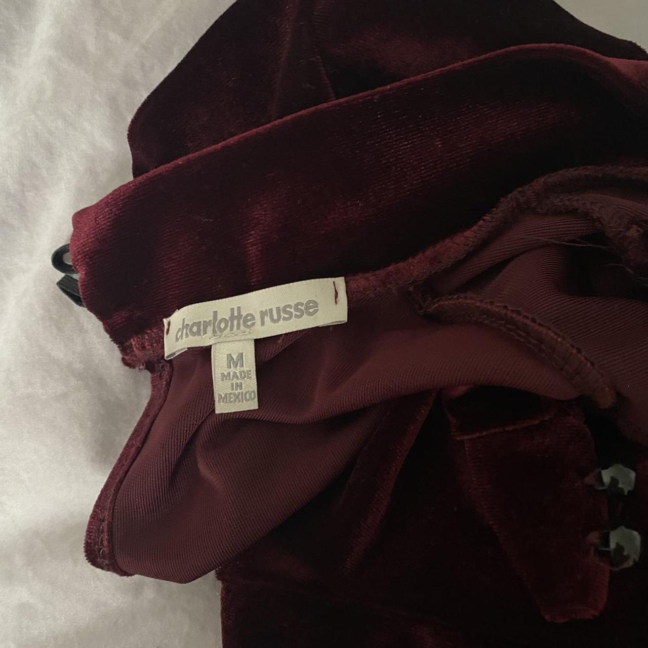 Charlotte Russe Women's Burgundy Dress | Depop