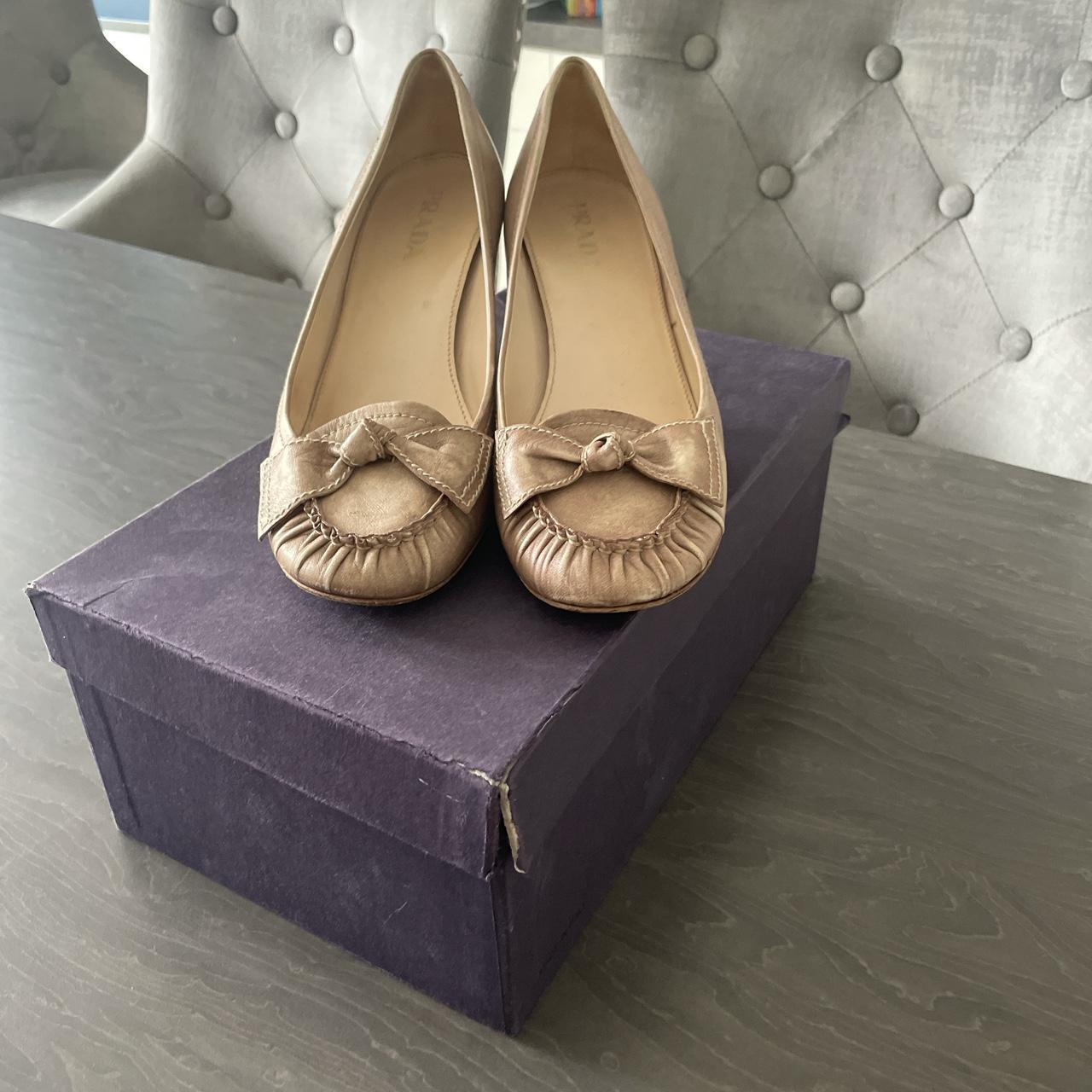 Women’s Prada Court shoes with bow, comes in... Depop