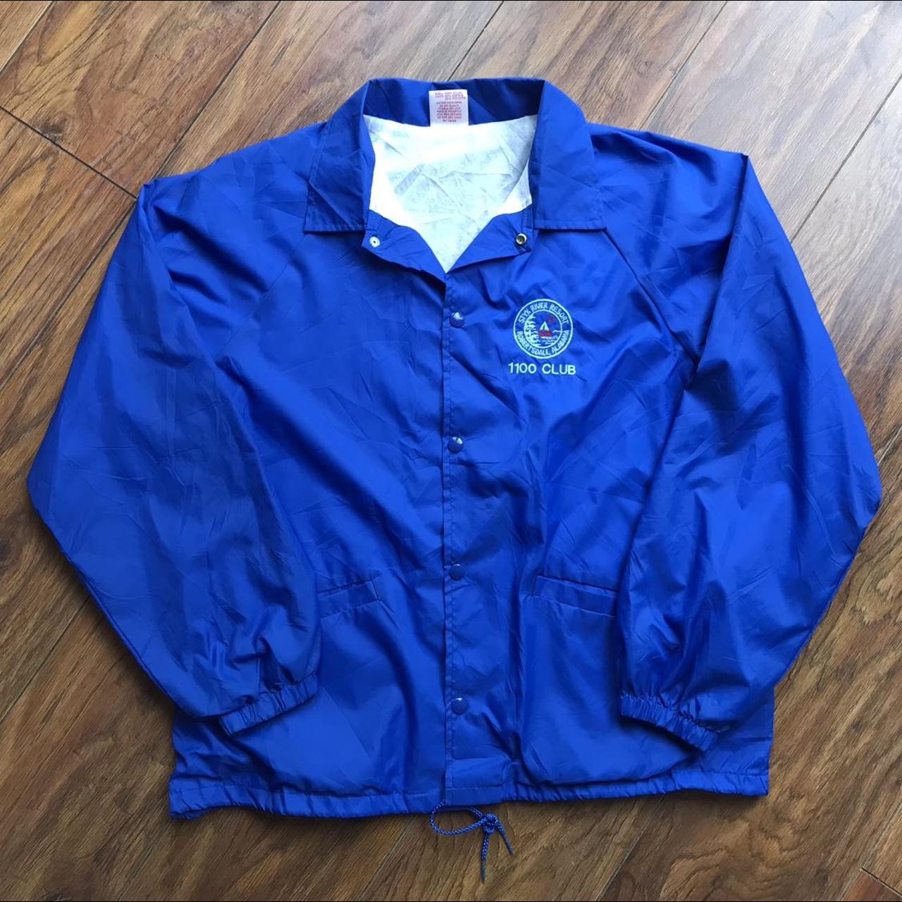 Vintage coach jacket Light blue in colour with... - Depop