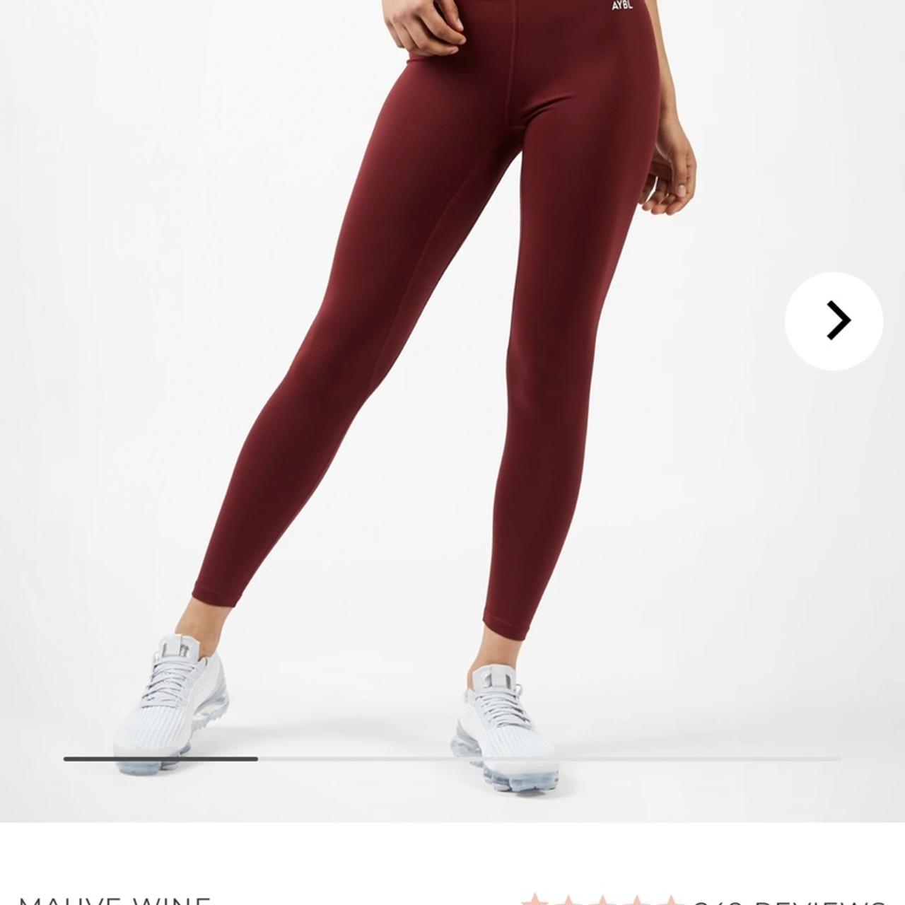 Aybl core leggings in mauve wine (burgundy) size... Depop