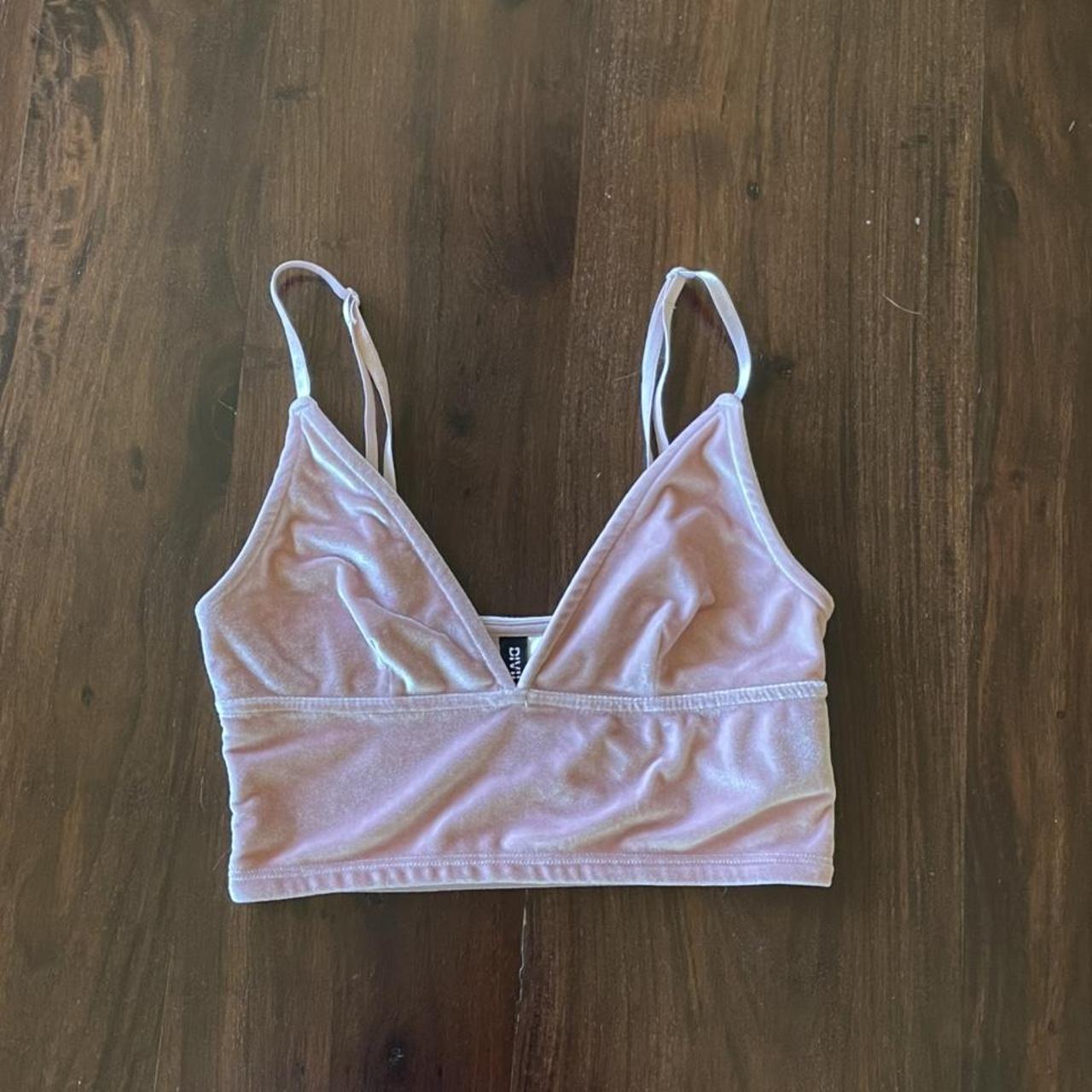 pink velvet top super cute for going out, i’d pair... - Depop