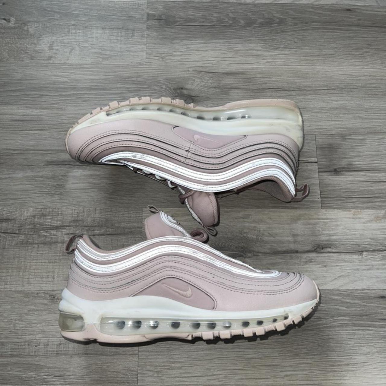 Nike air max 97s. baby pink with reflective stripes Depop