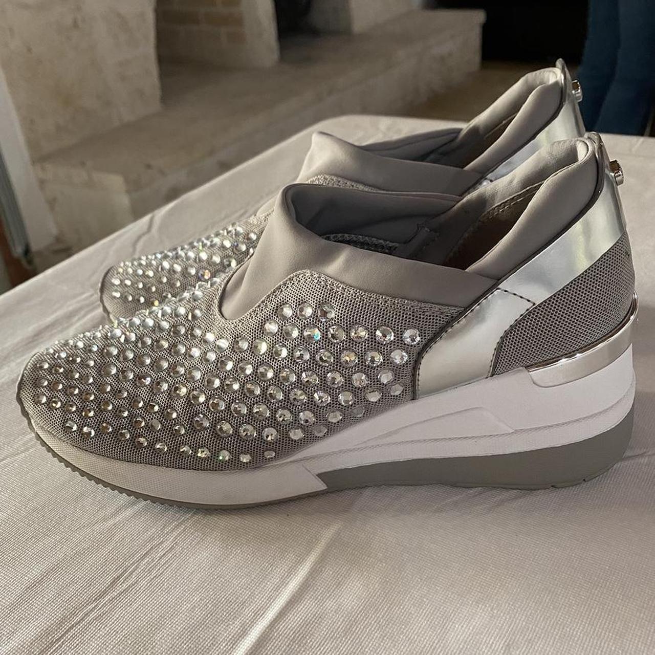 Silver michael kors on sale trainers