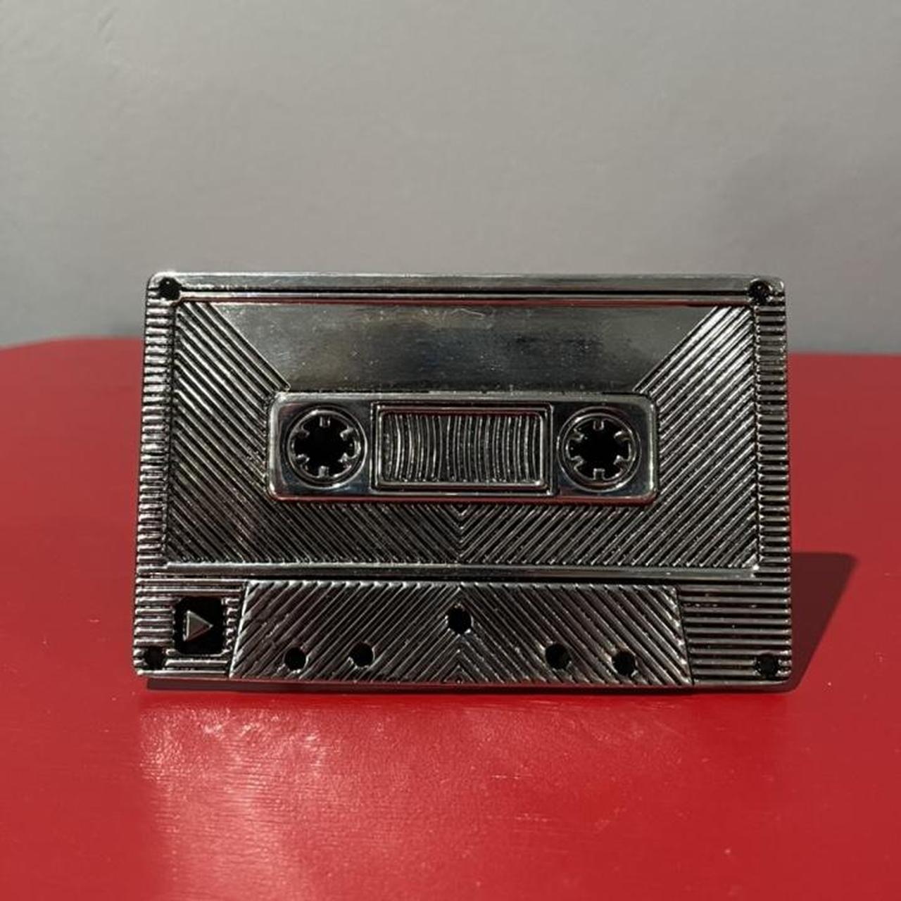 Cassette Tape Belt Buckle measures 4in x 2 3/8in... Depop