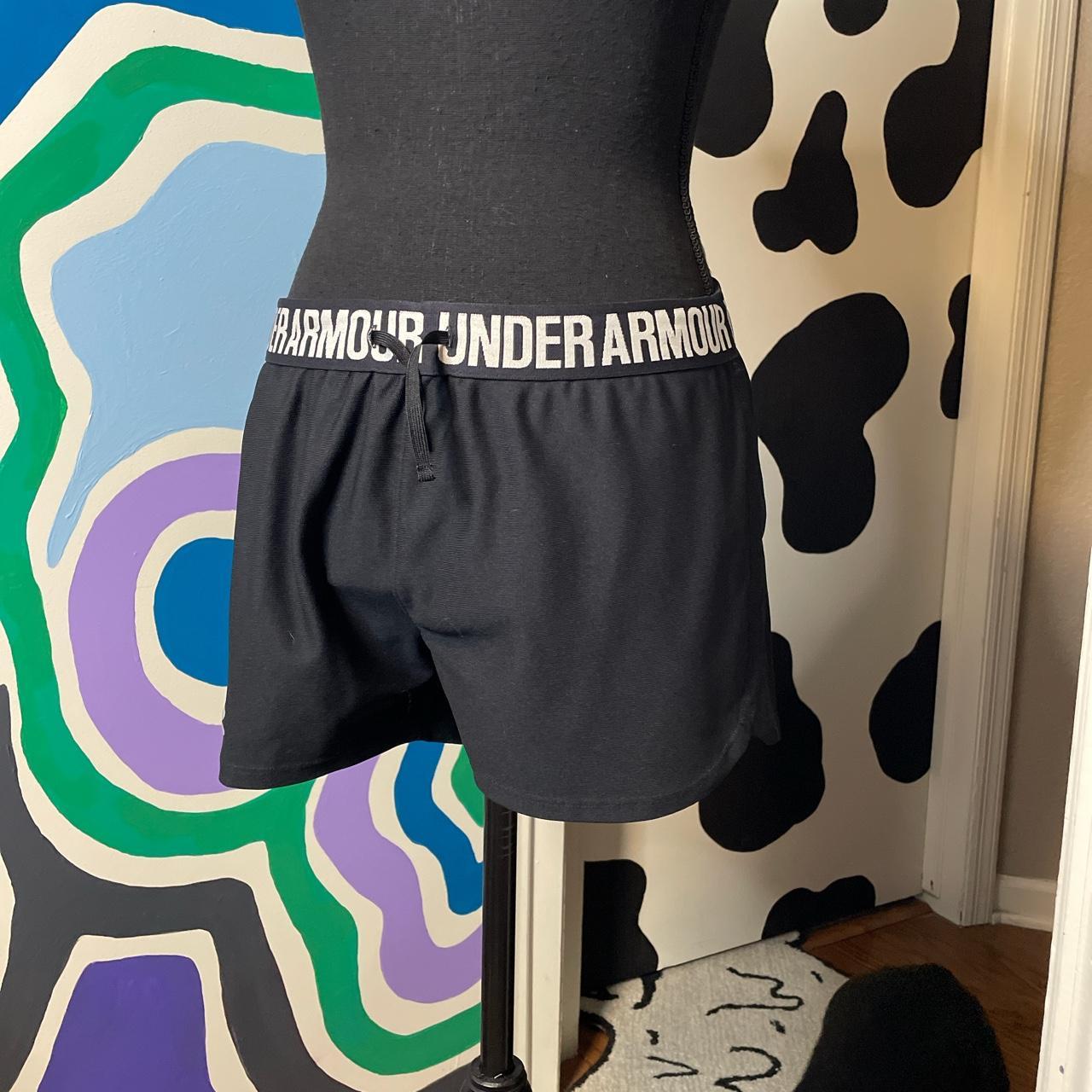 Under armour girls on sale black shorts