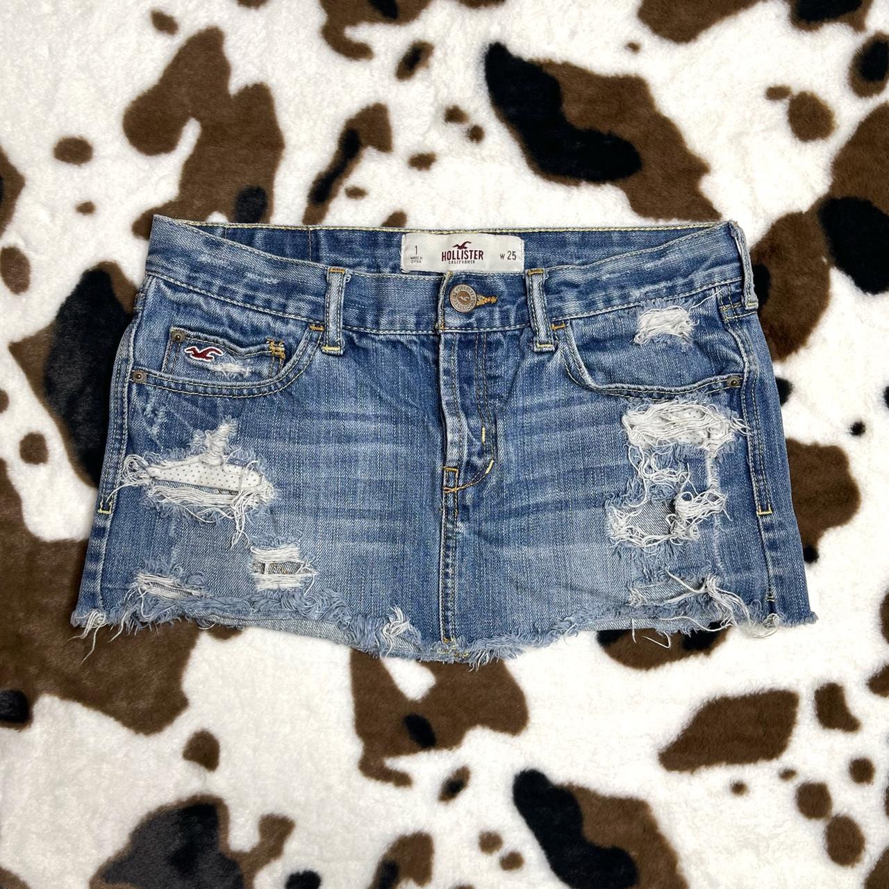 Hollister jeans skirt cheap