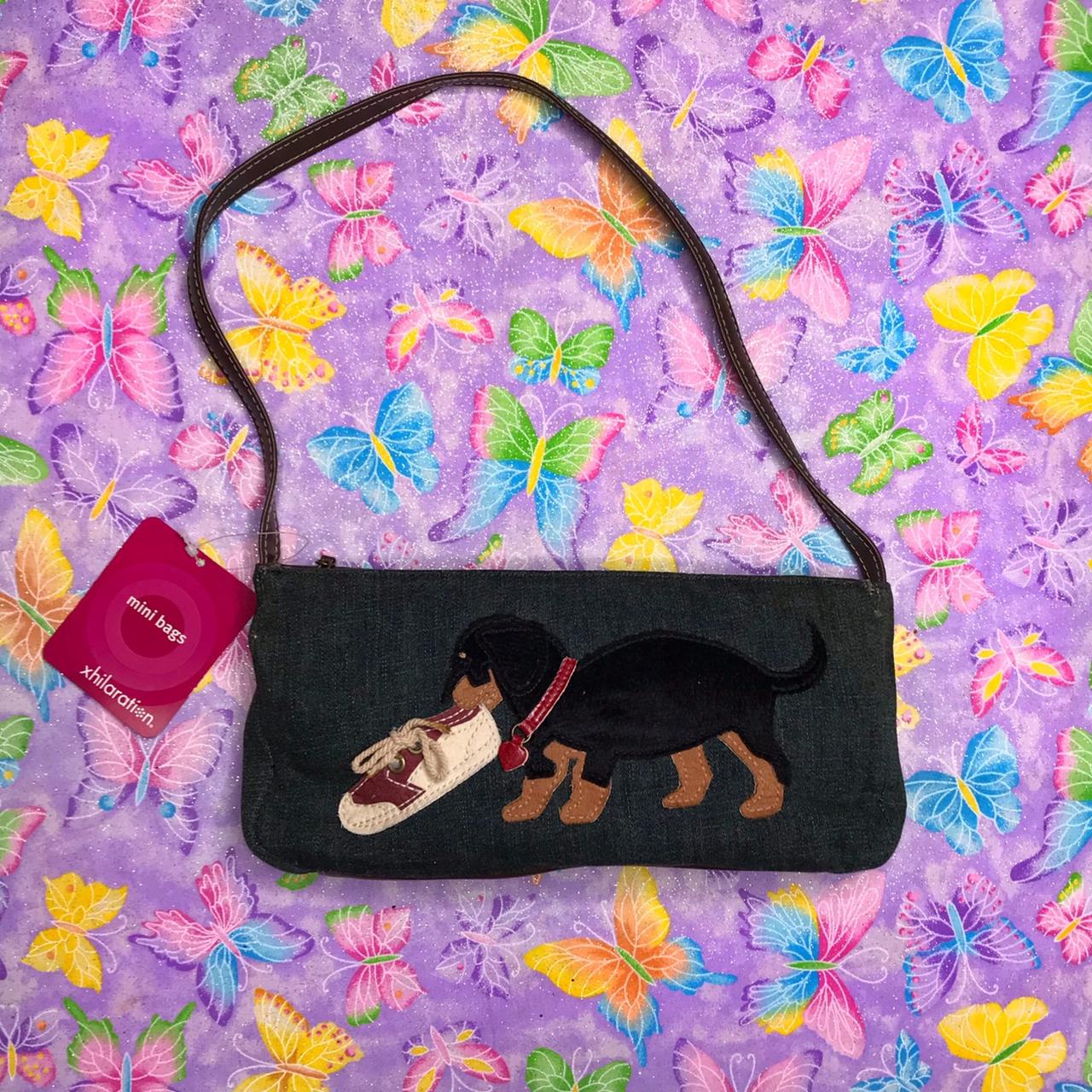 Y2K Deadstock denim velvet dog mini purse! ️from... - Depop