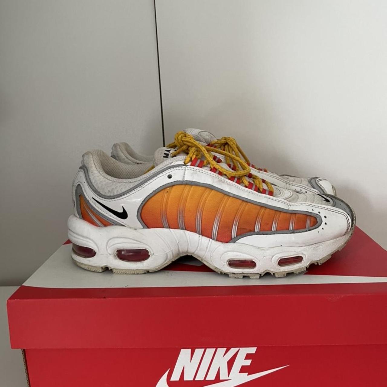 air max tailwind white and orange