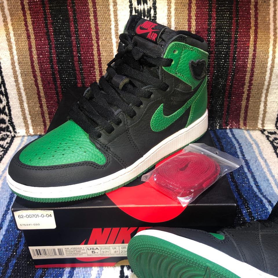 SOLD* Air Jordan 1 Retro High OG - Black/Pine... - Depop