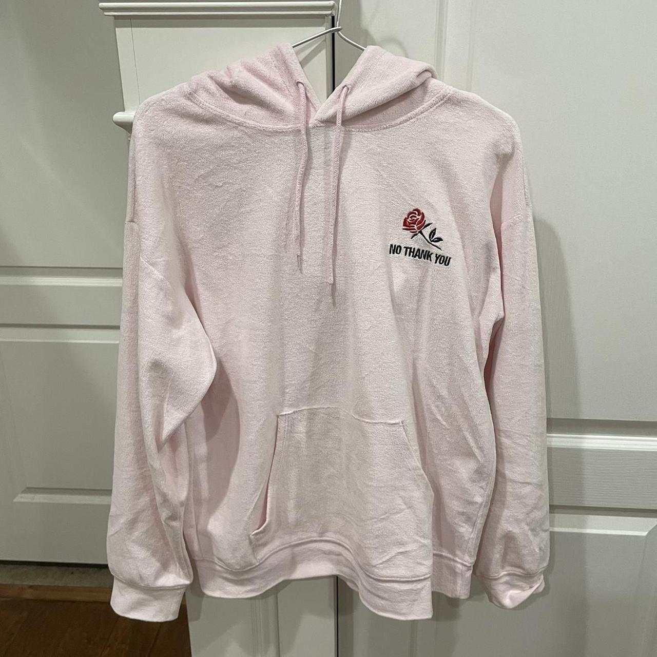 Forever 21 Women's Pink and Red Hoodie | Depop