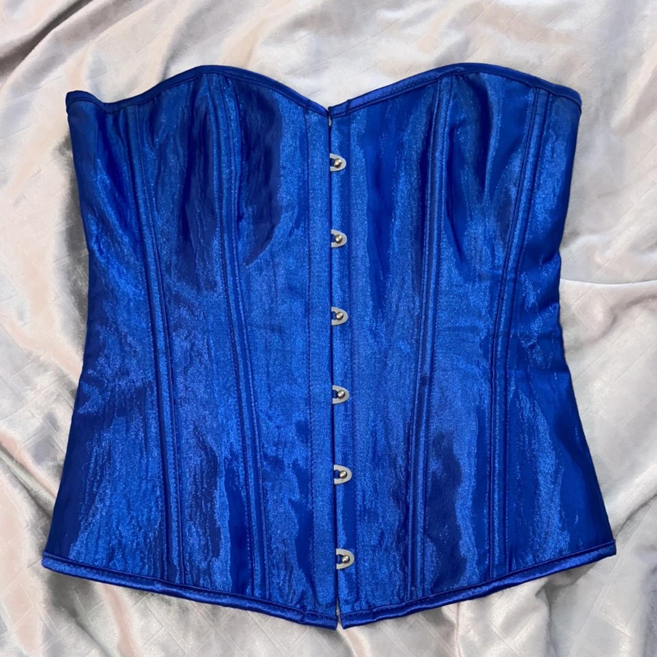 Royal blue corset top , it’s a large but can be... Depop