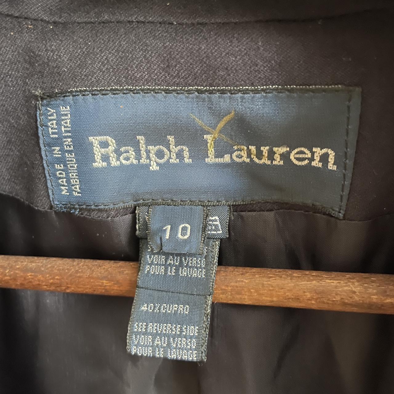 Ralph Lauren Women's Navy and Gold Tailored-jackets | Depop