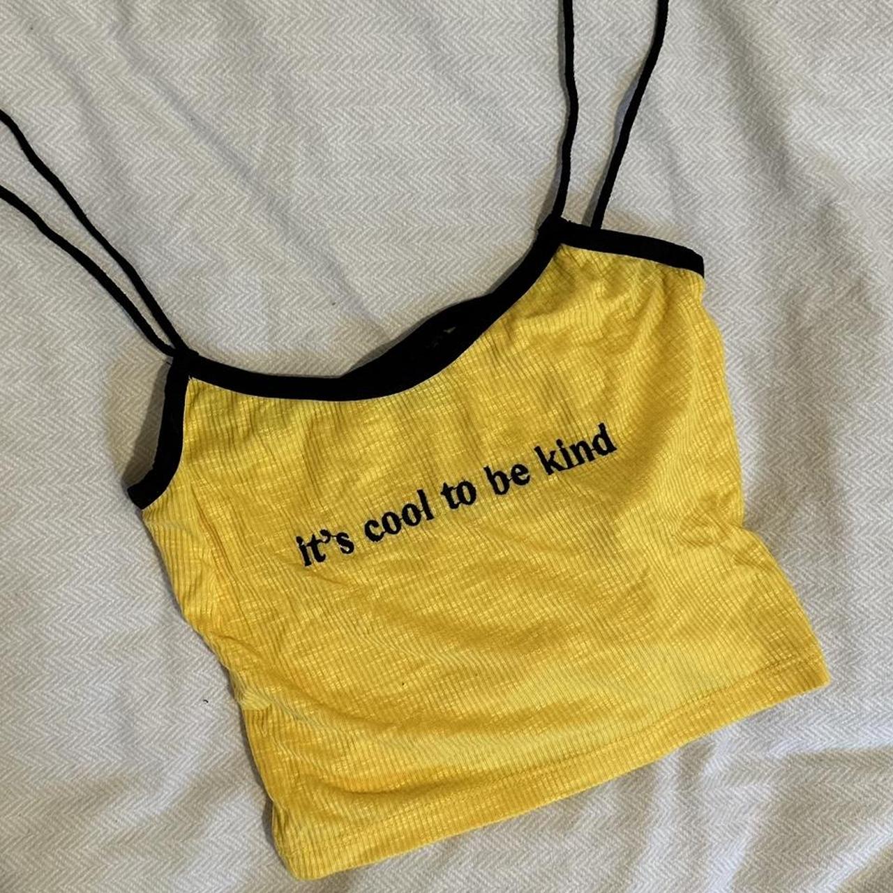 Yellow and Black vest / crop top with it’s... Depop