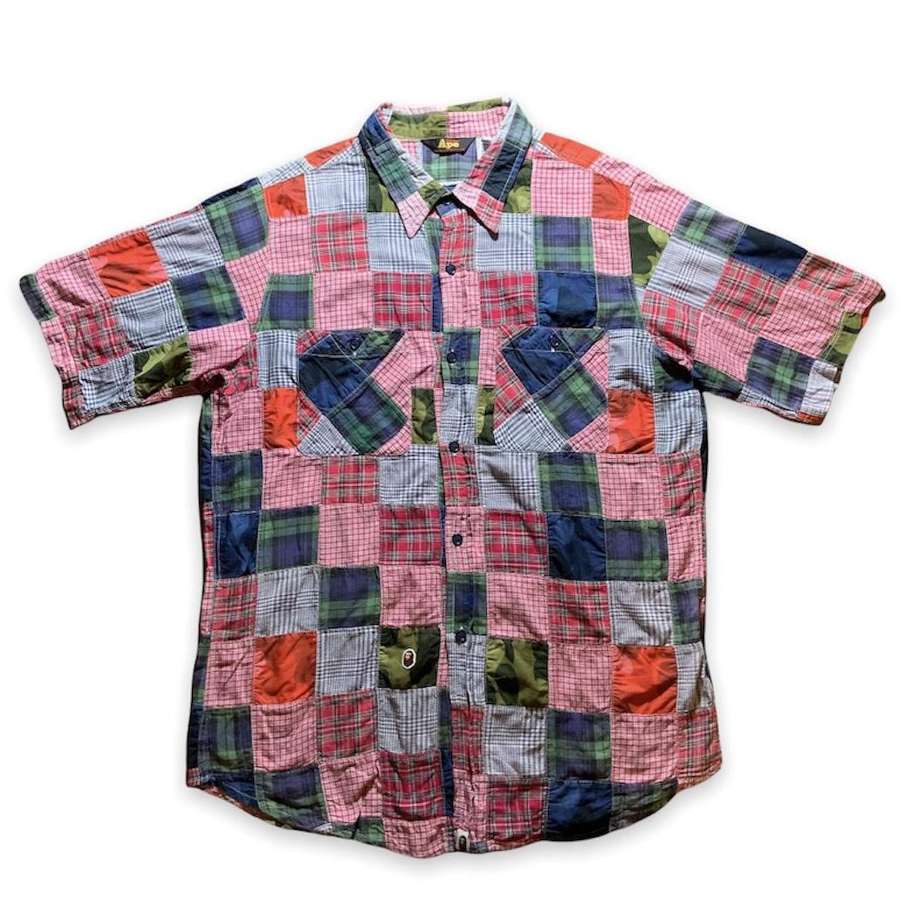 bape patchwork shirt