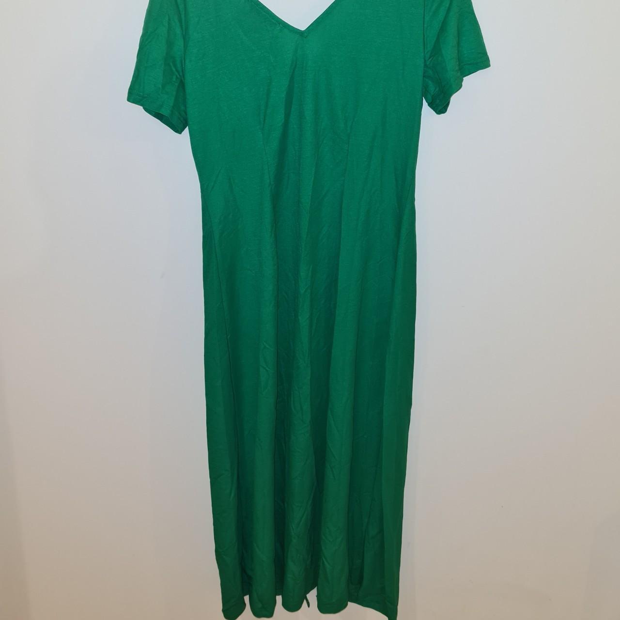 Oasis Green Button Through Midi Dress size Medium 12... - Depop