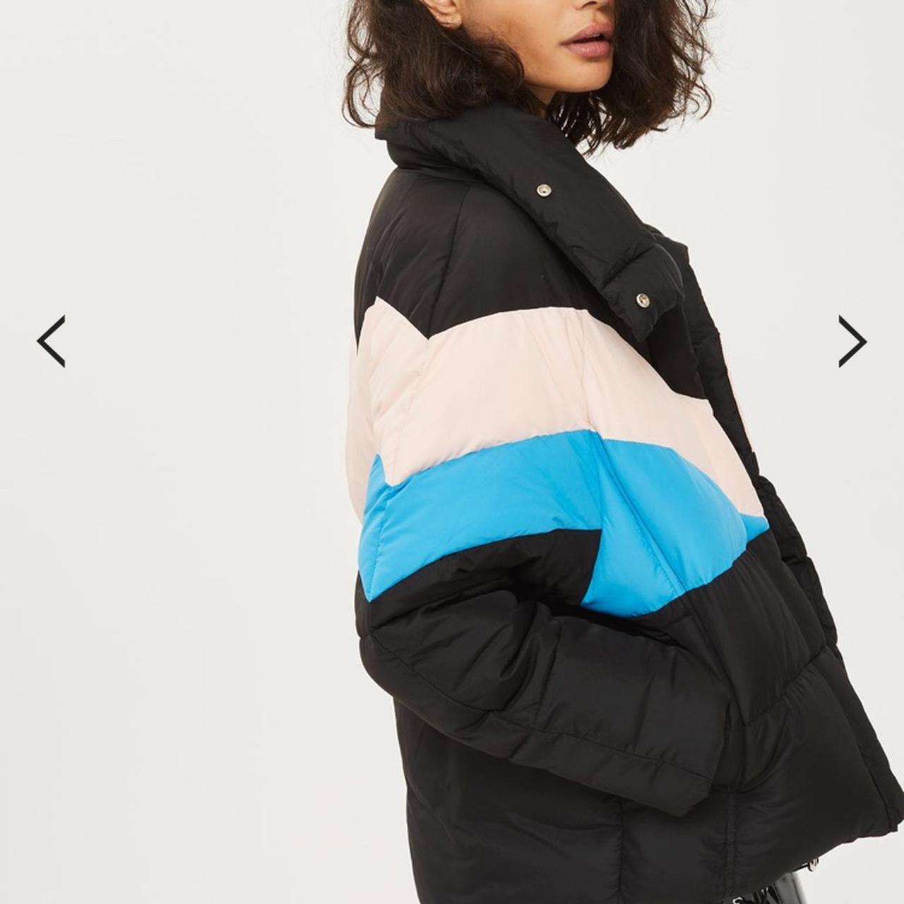 Colour block puffer jacket topshop sale