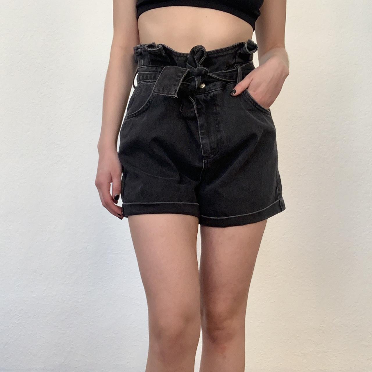 Denim paper bag shorts You can also use a