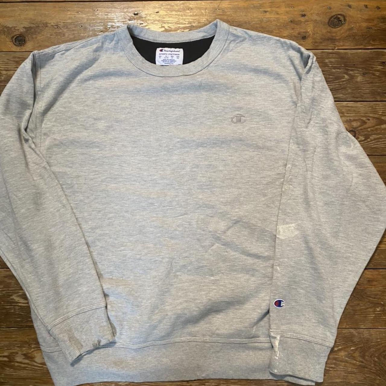 plain gray champion sweatshirt