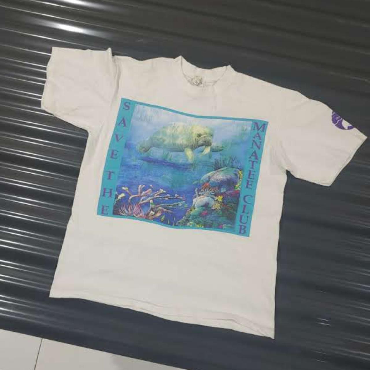 Vintage Save The Manatees 1991 Tee Down To Depop