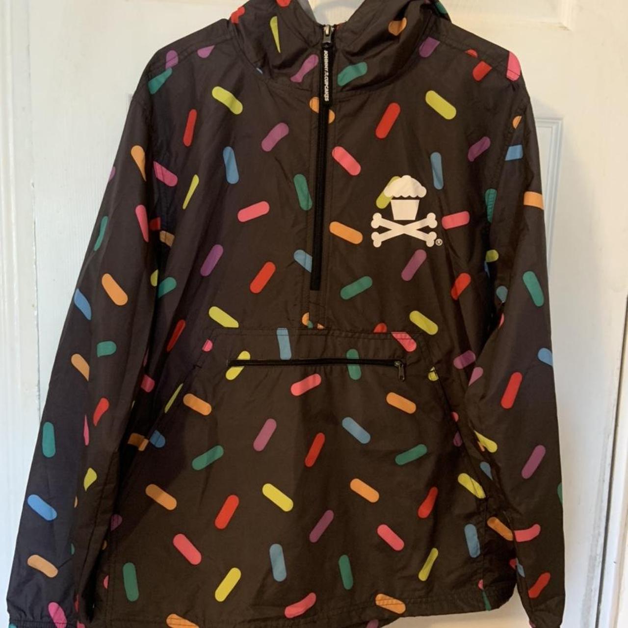 Johnny Cupcakes sprinkle print pullover windbreaker,... Depop