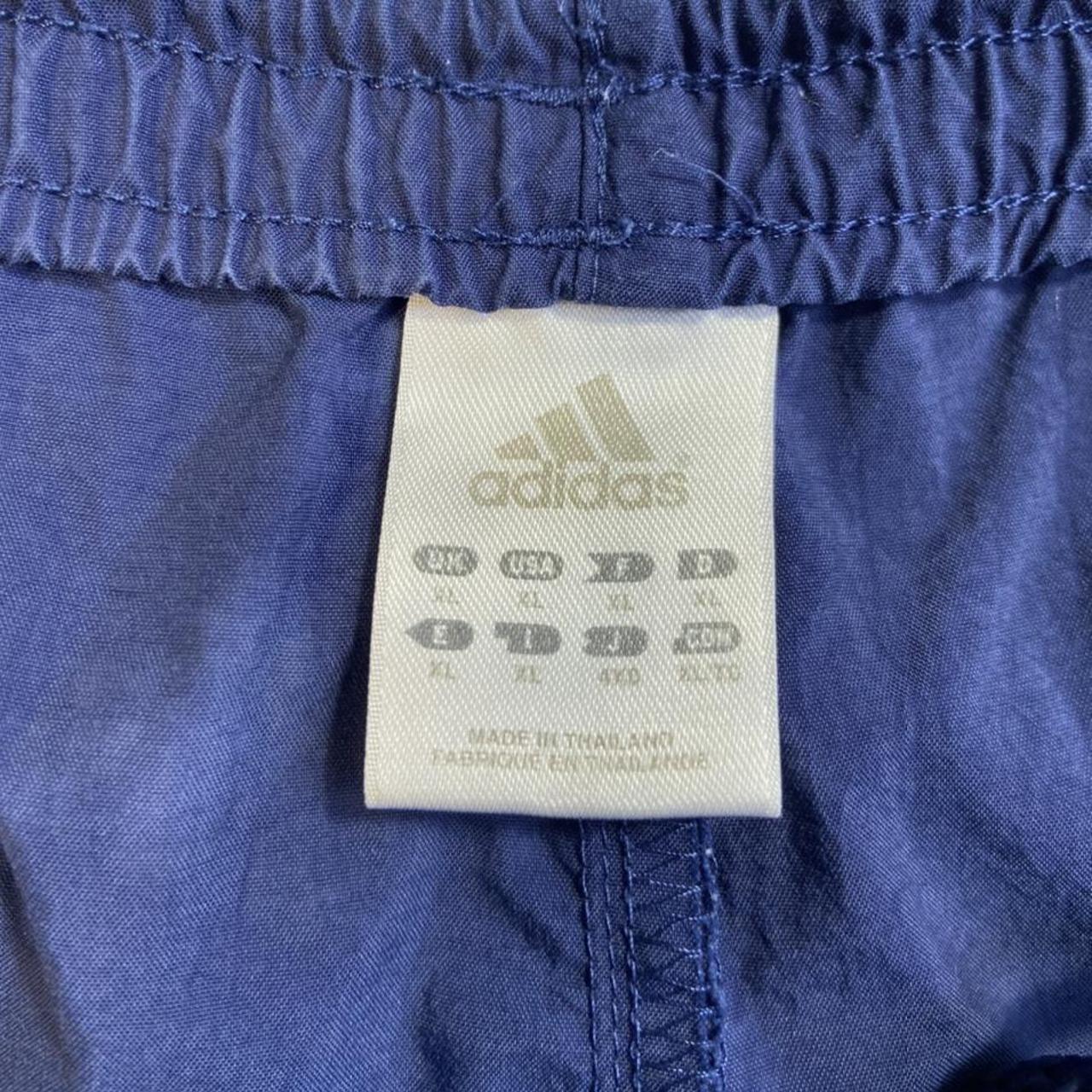 Vtg Y2K Blue Striped Adidas Shorts No stains or... - Depop