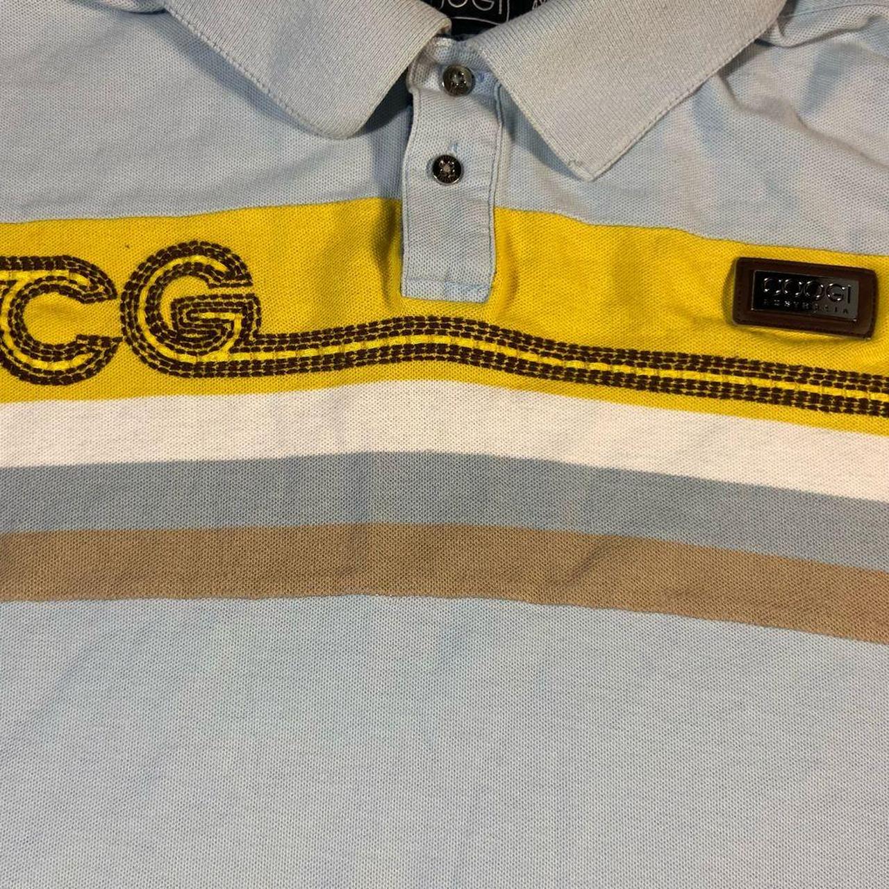 Coogi Men's Blue and Yellow Polo-shirts (2)