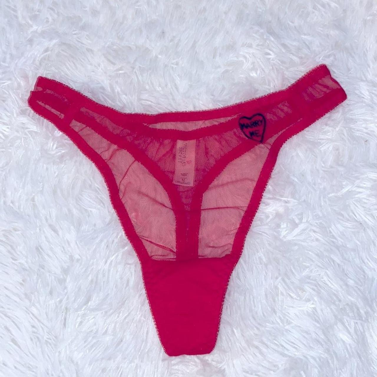 VS Panties Victoria's Secret red lace panty BRAND - Depop