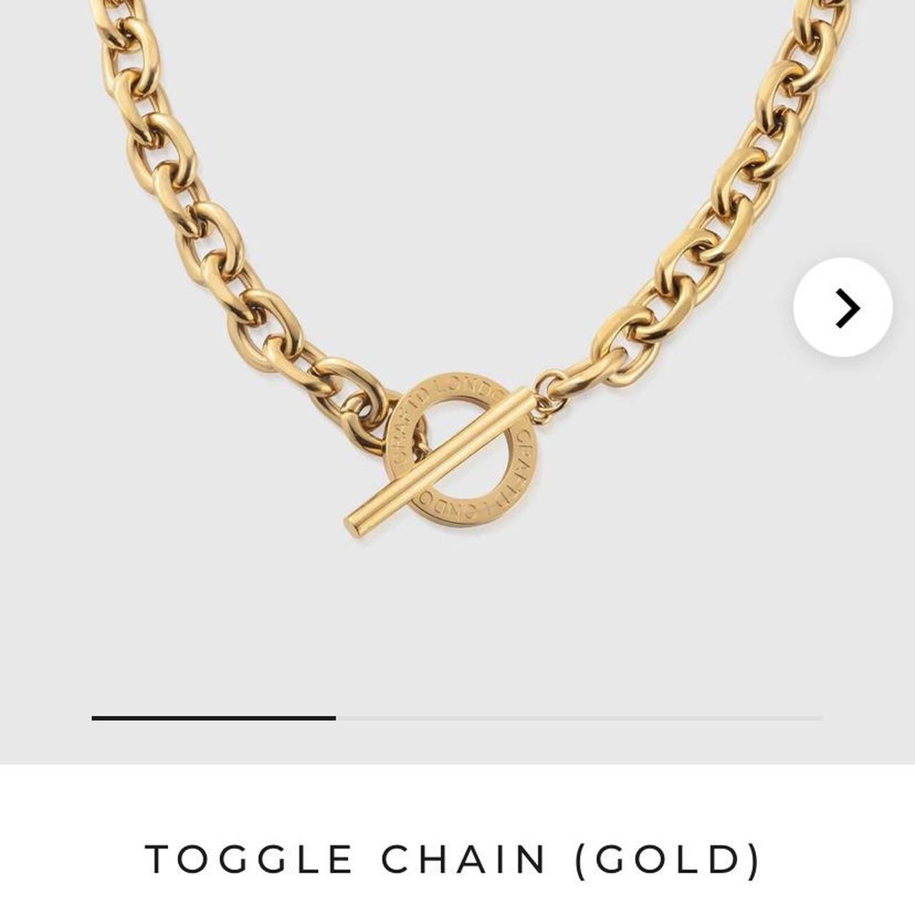 Craftd London gold toggle necklace good as new!... Depop