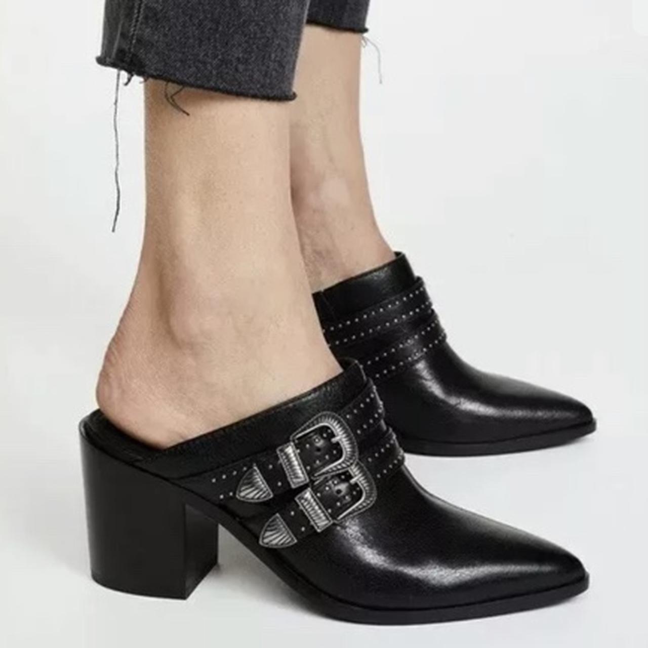 Frye flynn mule sales black