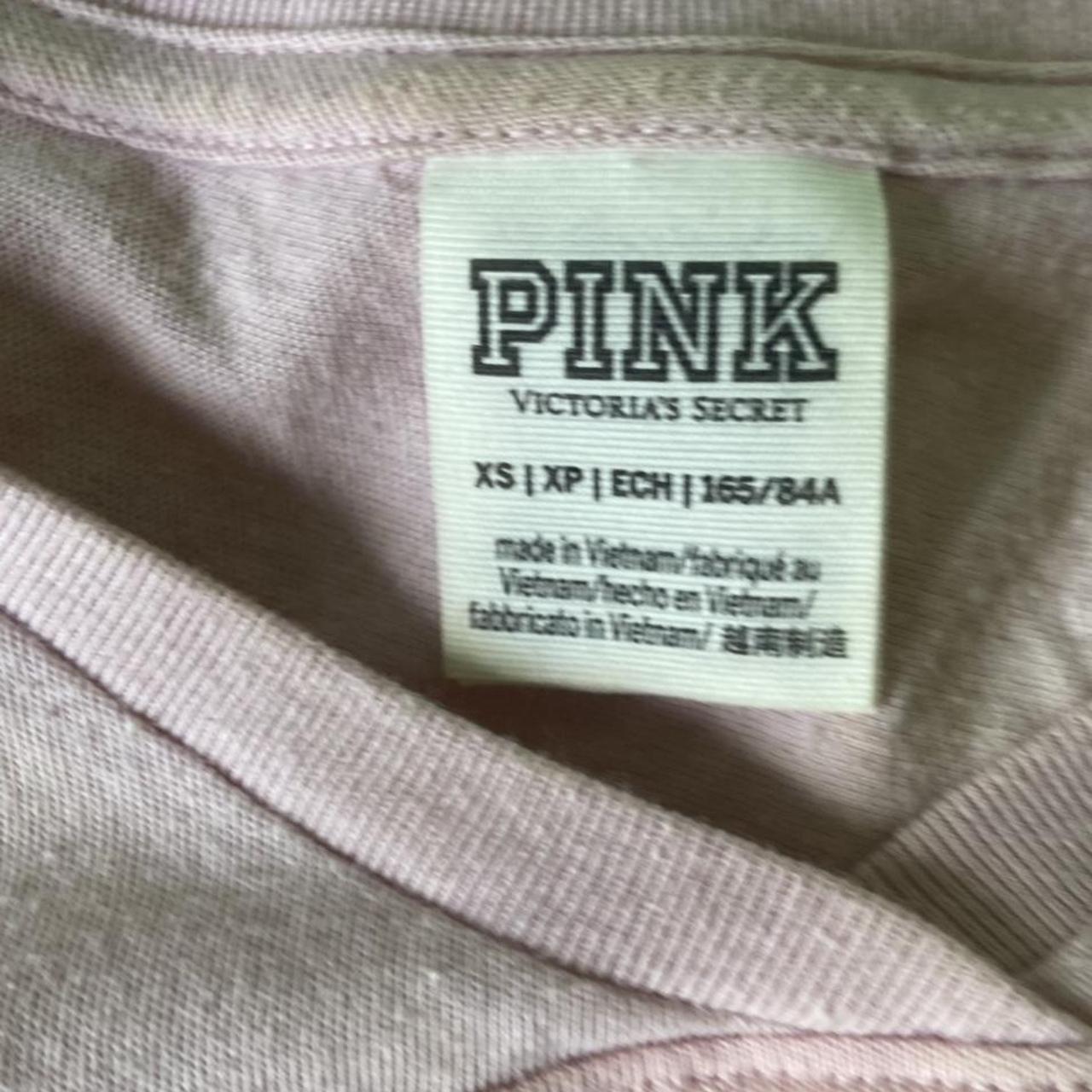 Victoria's Secret pink bling sweatshirt. Baby pink - Depop