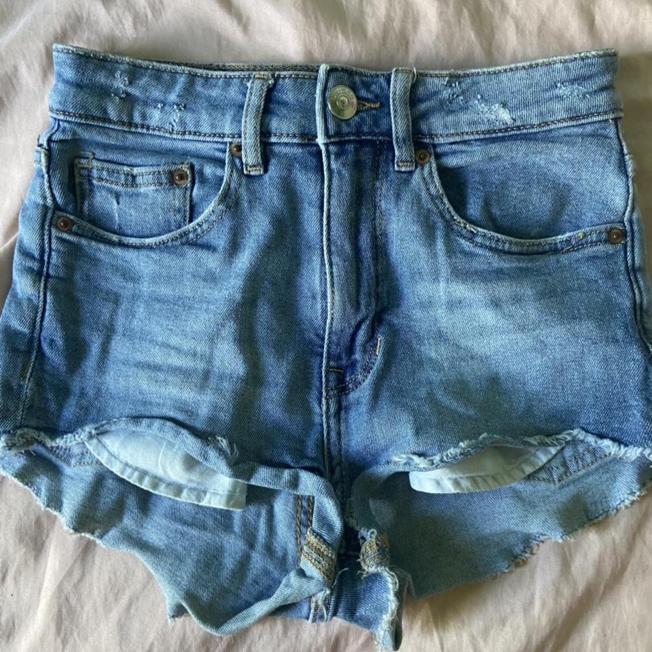 Vetinee Cute Hot Denim Shorts for Women Mid Rise Stretchy Frayed Hem Jeans  Shorts Turquoise Blue Size S Fit Size 4 Size 6 - Walmart.com