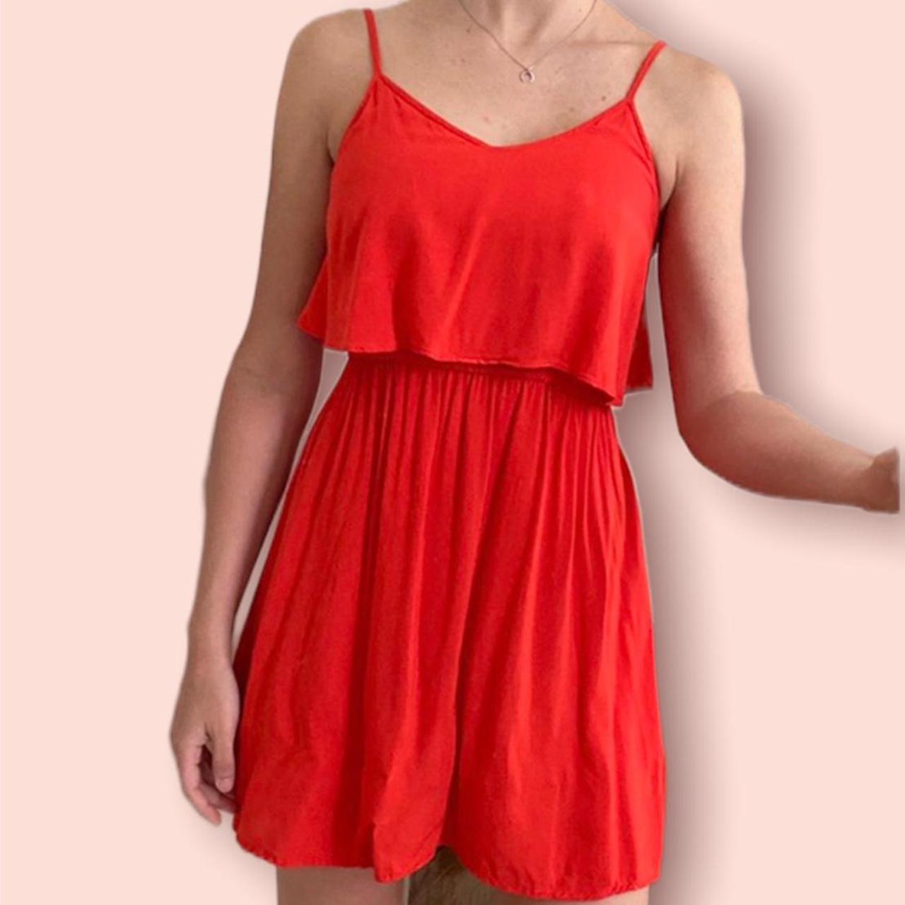 Product Image 1 - Red flowy mini dress. Adjustable