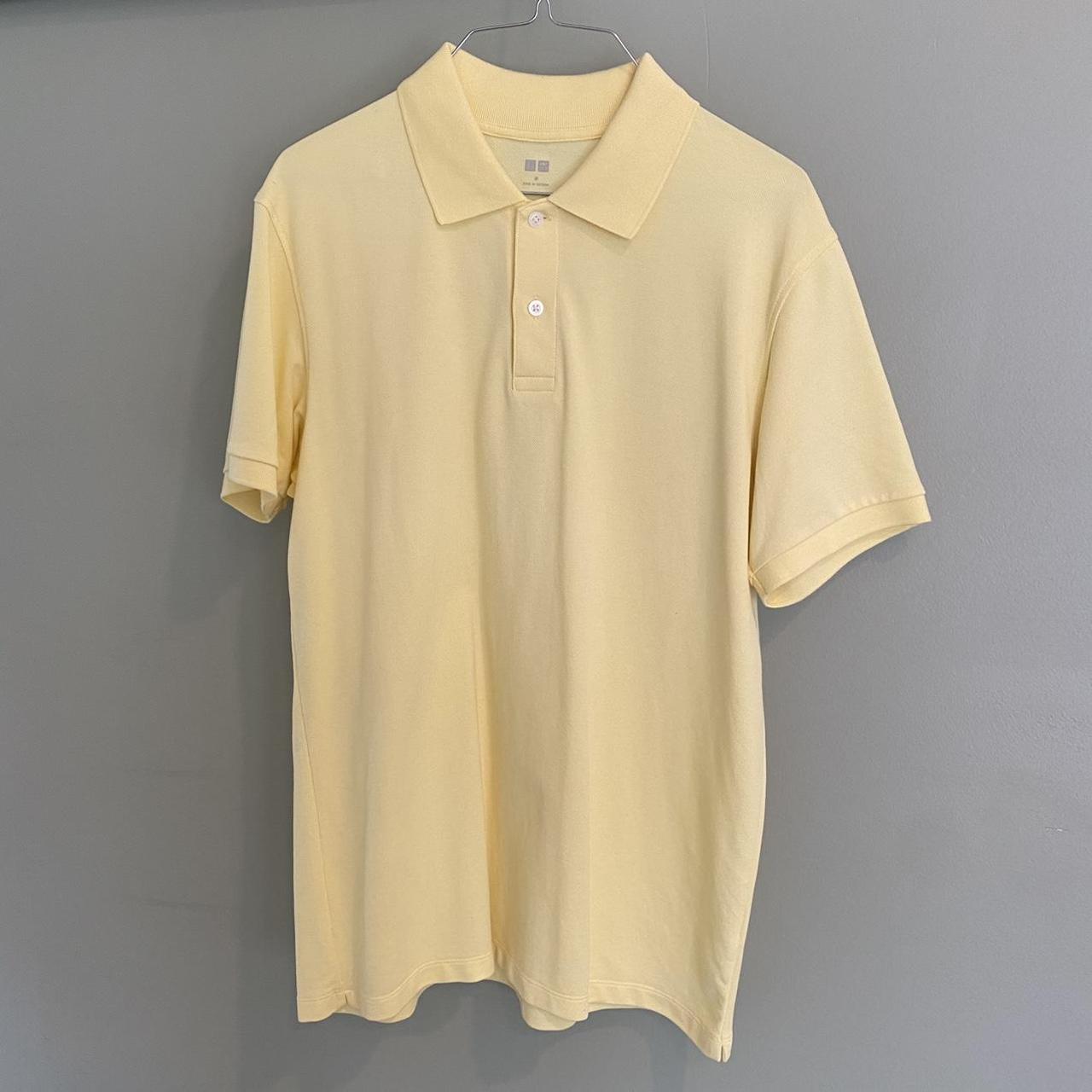 Uniqlo Light Yellow Polo Flat Knit Collar Depop 9073