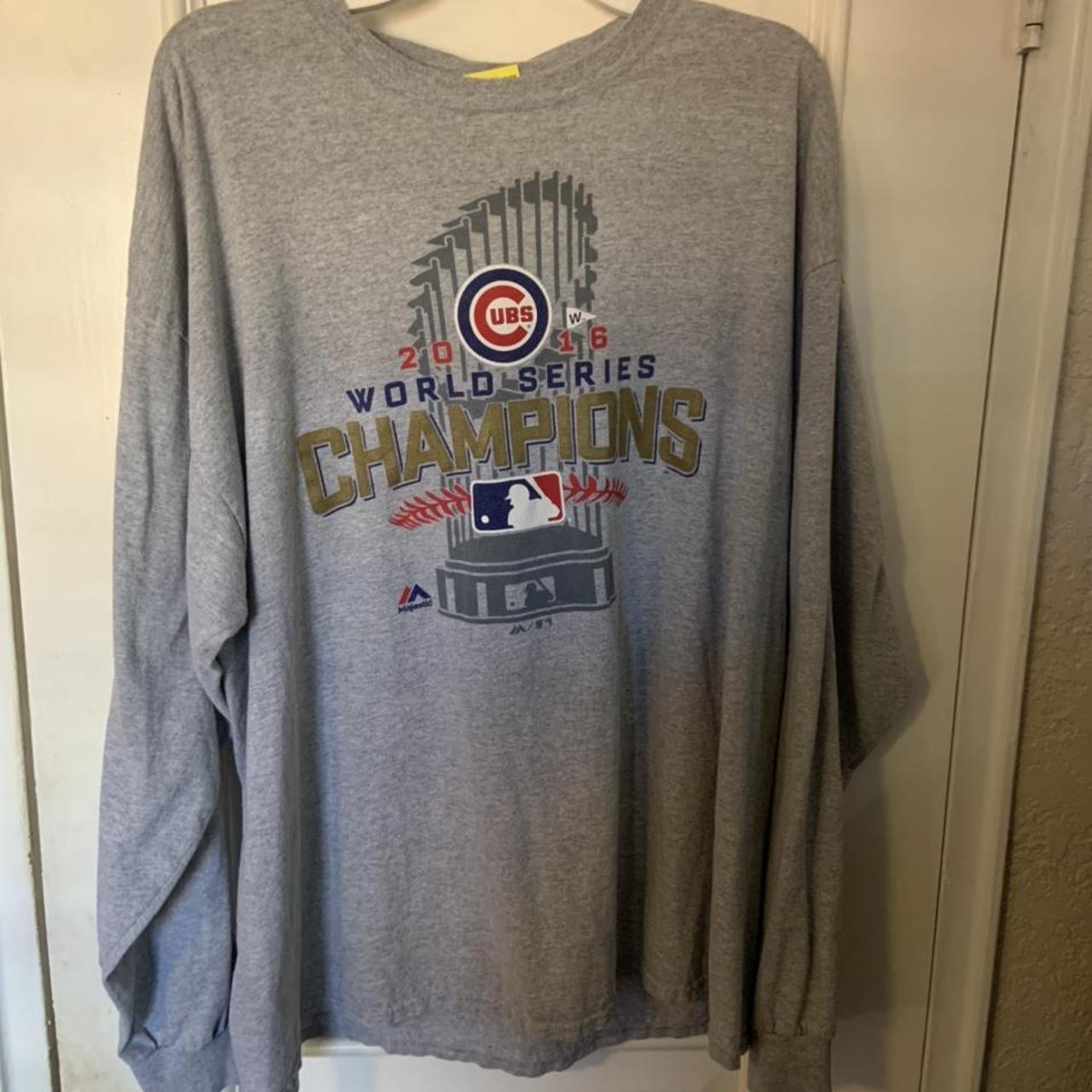 Majestic Chicago Cubs Longsleeve T Shirt World Series Champions