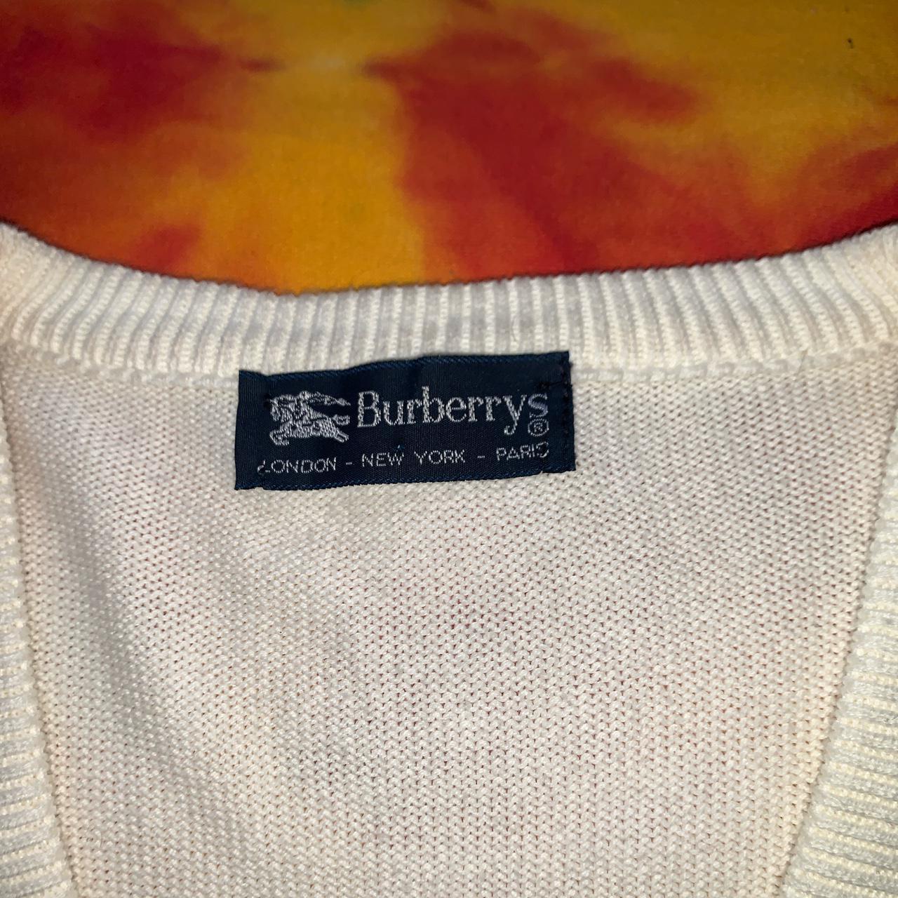 Rare Vintage Burberry v-neck sweater. In great... - Depop