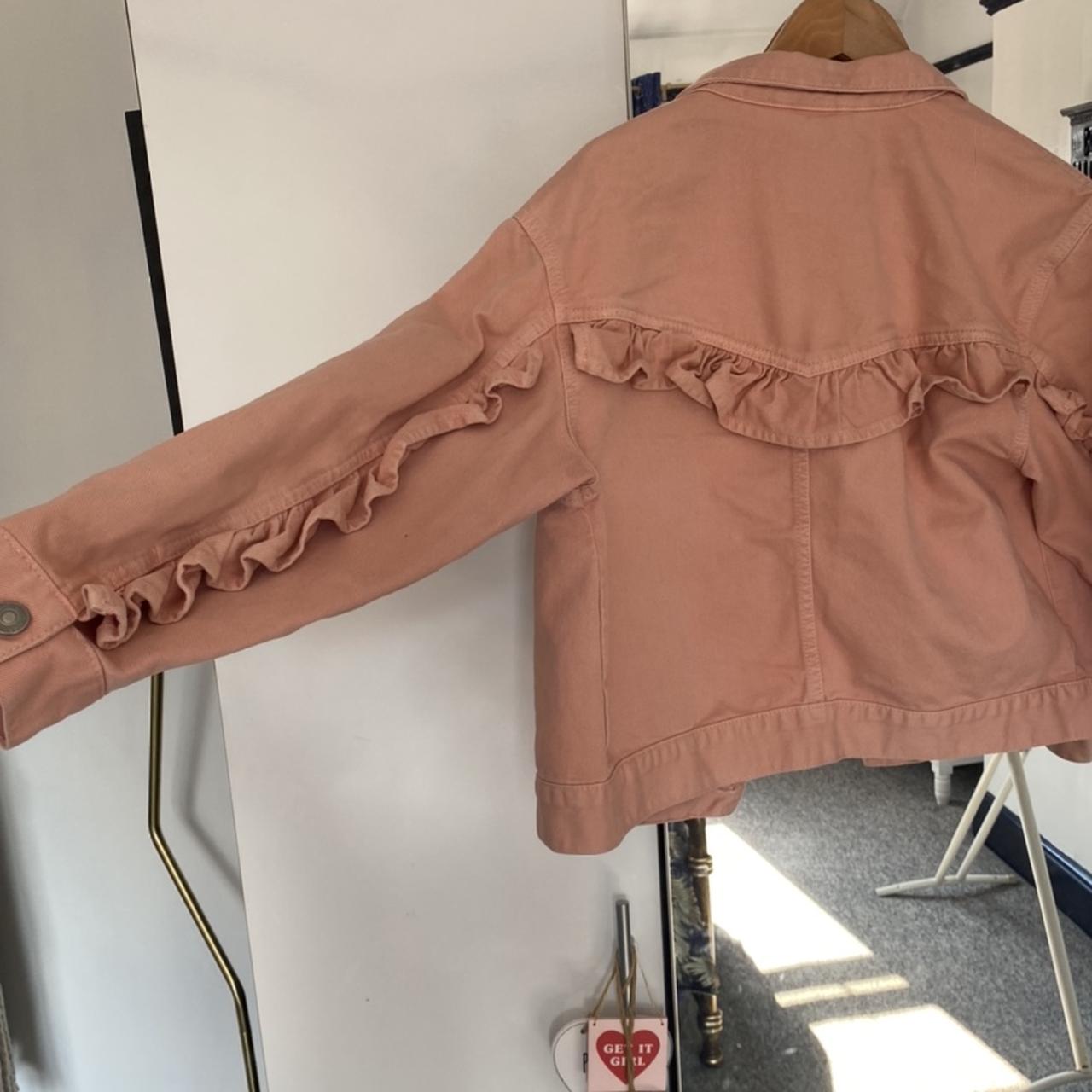 ASOS salmon denim jacket with frill detail Depop