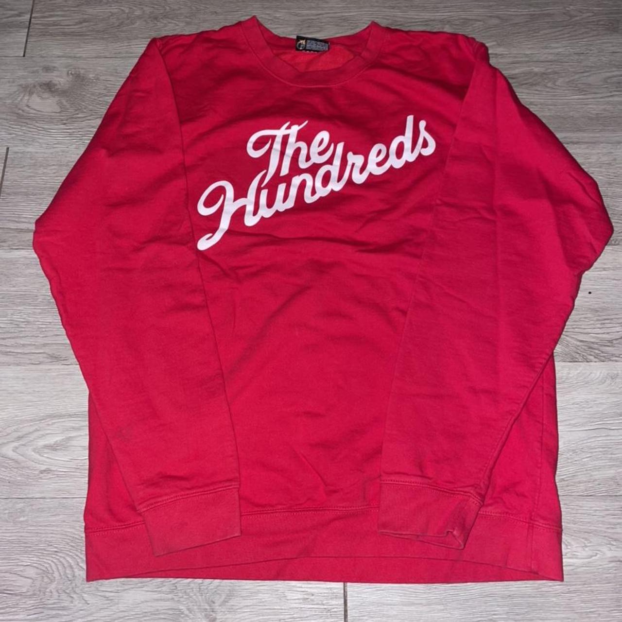 The Hundreds Men's Red and White Sweatshirt